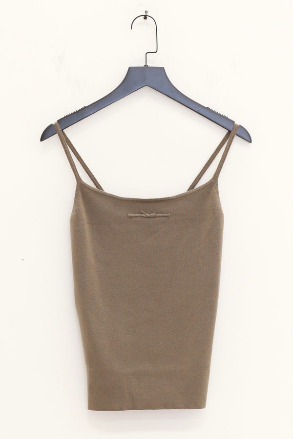 SWAYING 25 Autumn and Winter Knot Cashmere Camisole SW-SW25AW1T03C2S4-HL Gray Green